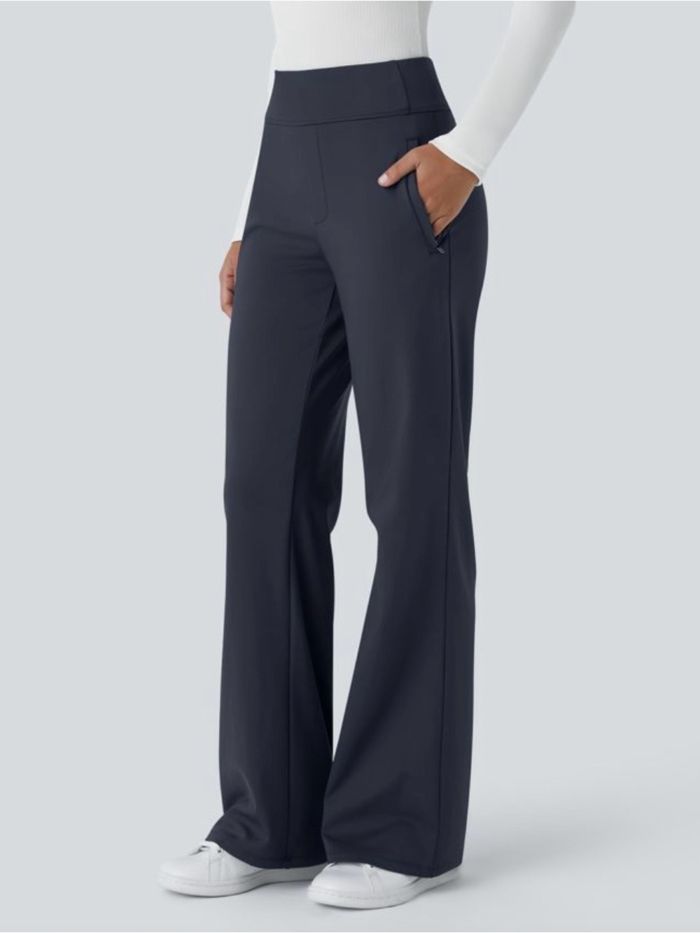 Halara Flex™ DayStretch Mid Rise Side
Zipper Pocket Work Flare Pants price firm
